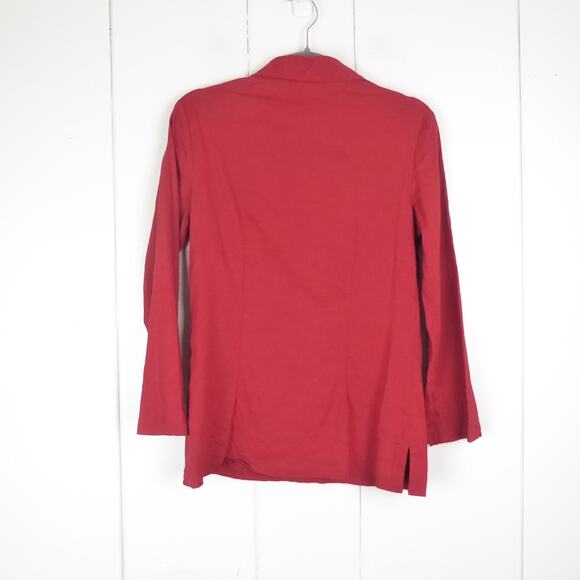 Theory Shirst Women SZ S Linen Blend Long Sleeve Pullover Collared Beachy Casual - Picture 12 of 13